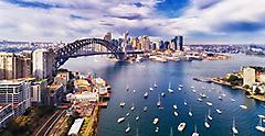 Sydney Harbour Bridge River Boats City Landscape