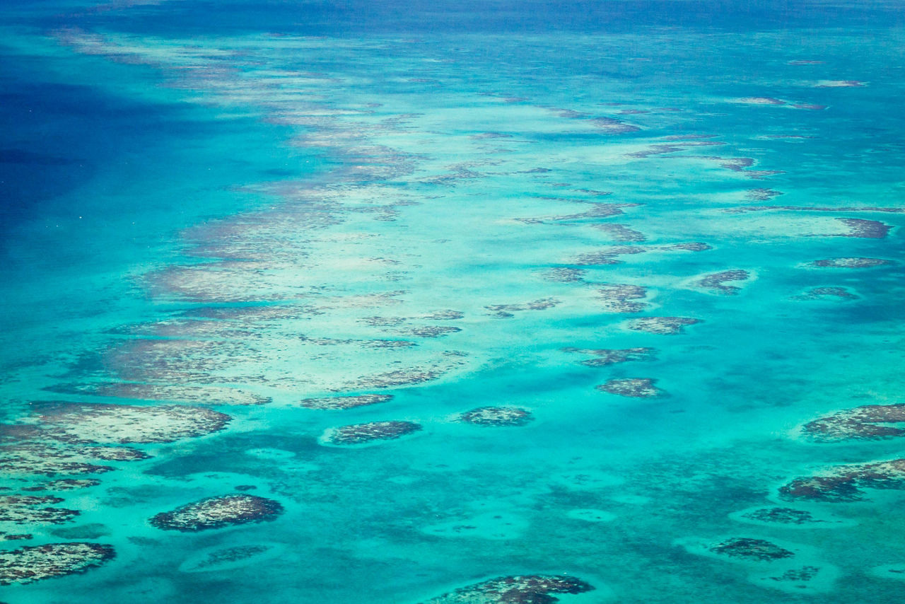 Magnificent Aerial View of Belize Coral Reefs
