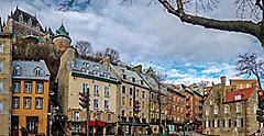 City Houses and Frontenac Castle in Canada