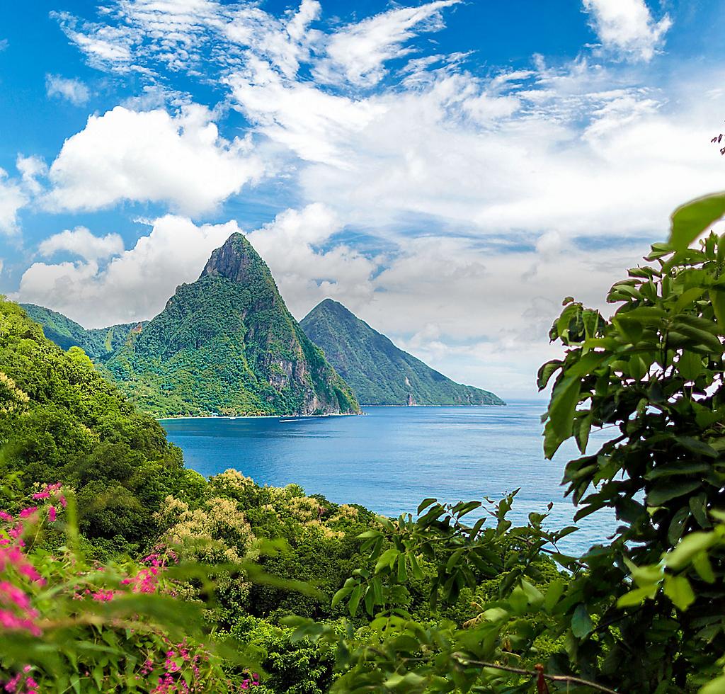 St Lucia Mountains in the Caribbean