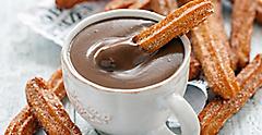 Spanish Churros with Chocolate, Food in Spain