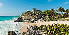 Mayan Ruins of Tulum Beach in Mexico