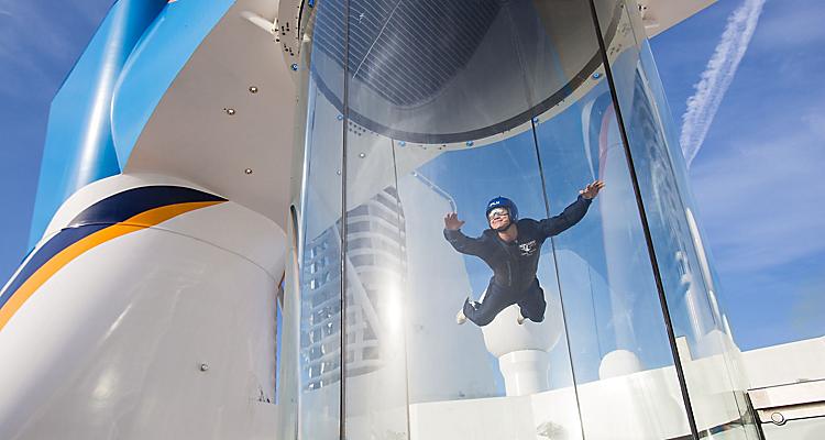 iFly instructor onAnthem in the skydiving tunnel, wind tunnel, skydive, skydiver, skydiving simulator, iFly by Ripcord, instructor in the Anthem ifly