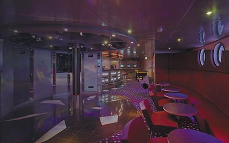 The teen-only nightclub is a favorite thing to do on a cruise for teens.
