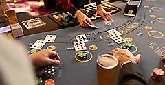 casino royale high roller black jack closeup drinks beer cards RCL WN