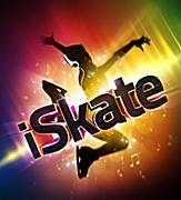 The colorful rainbow logo for the ice skating show iSkate.
