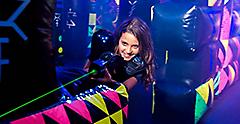 Laser Tag Girl Aiming Laser Playing
