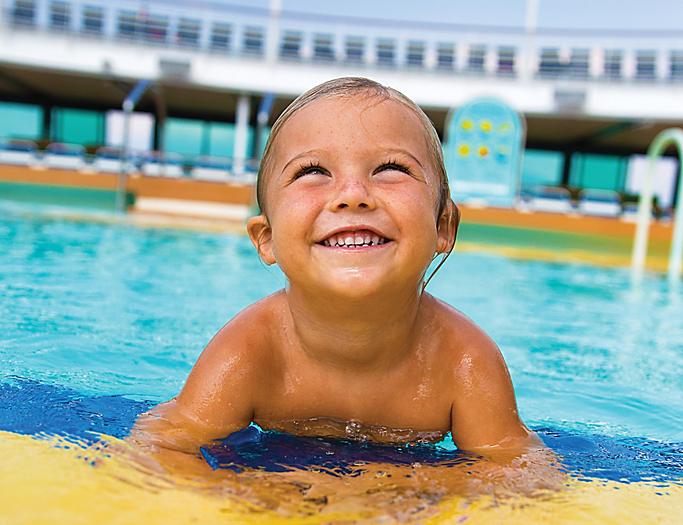 Radiance of the Seas Toddler Swimming in Pool