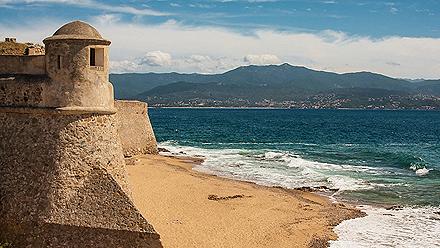 A Coastal Citadel and Beach, Ajaccio, Corsica