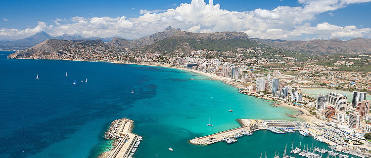 Aerial view of Alicante, Spain