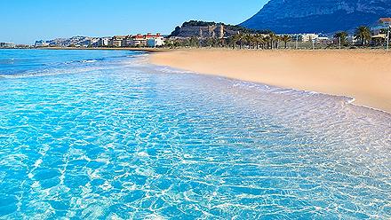 Denia beach in Alicante, Spain