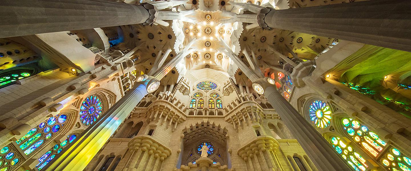 Spain Barcelona La Sagrada Familia Interior