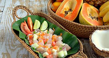 A traditional Tahitian tuna salad