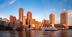 Boston harbor morning sunrise Massachusetts