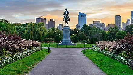 boston massachusetts public garden george washington statue