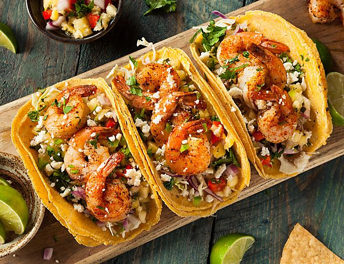 Cabo San Lucas, Mexico, Spring tacos with coleslaw and salsa