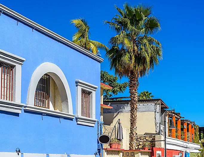 Cabo San Lucas, Mexico, Colorful houses