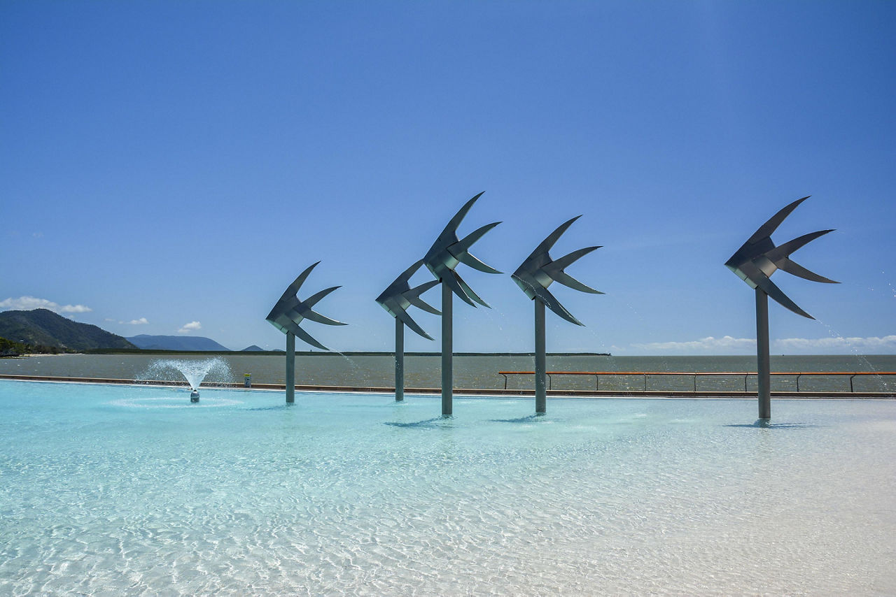 The Esplanade Lagoon man-made pool in Cairns, Australia