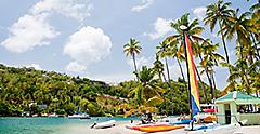 Marigot Bay Sailboats, Castries St. Lucia 