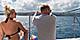 Couple Sailing on Blue Ocean , Castries, St. Lucia