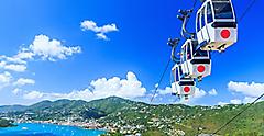 Cable Cars with Bay View,  Charlotte Amalie, St. Thomas