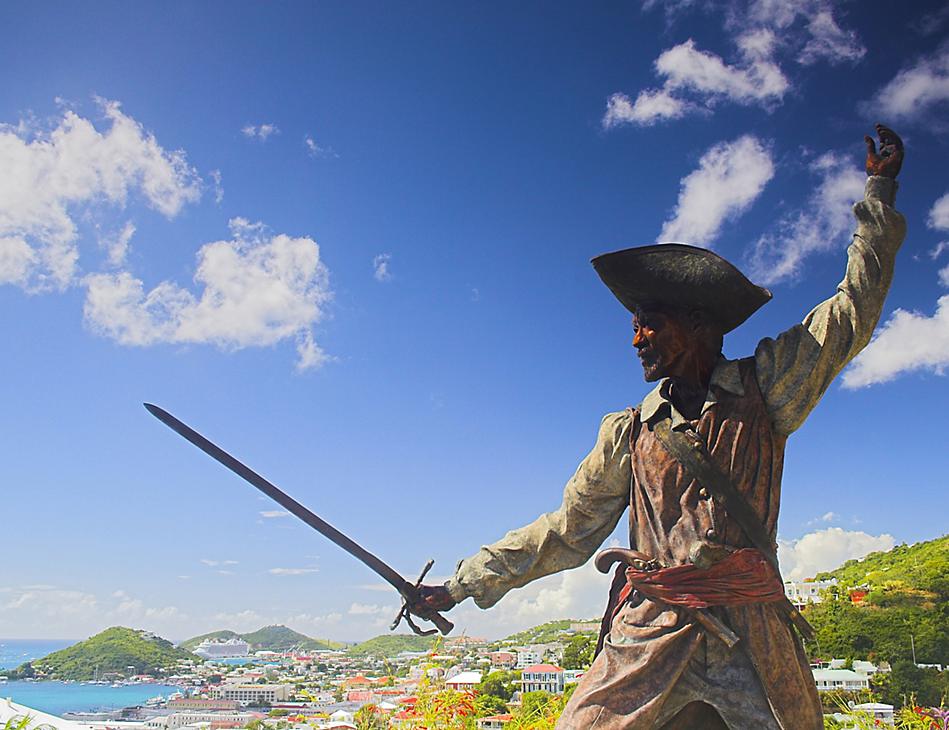 Pirate Blackbeard Statue, Charlotte Amalie St. Thomas 