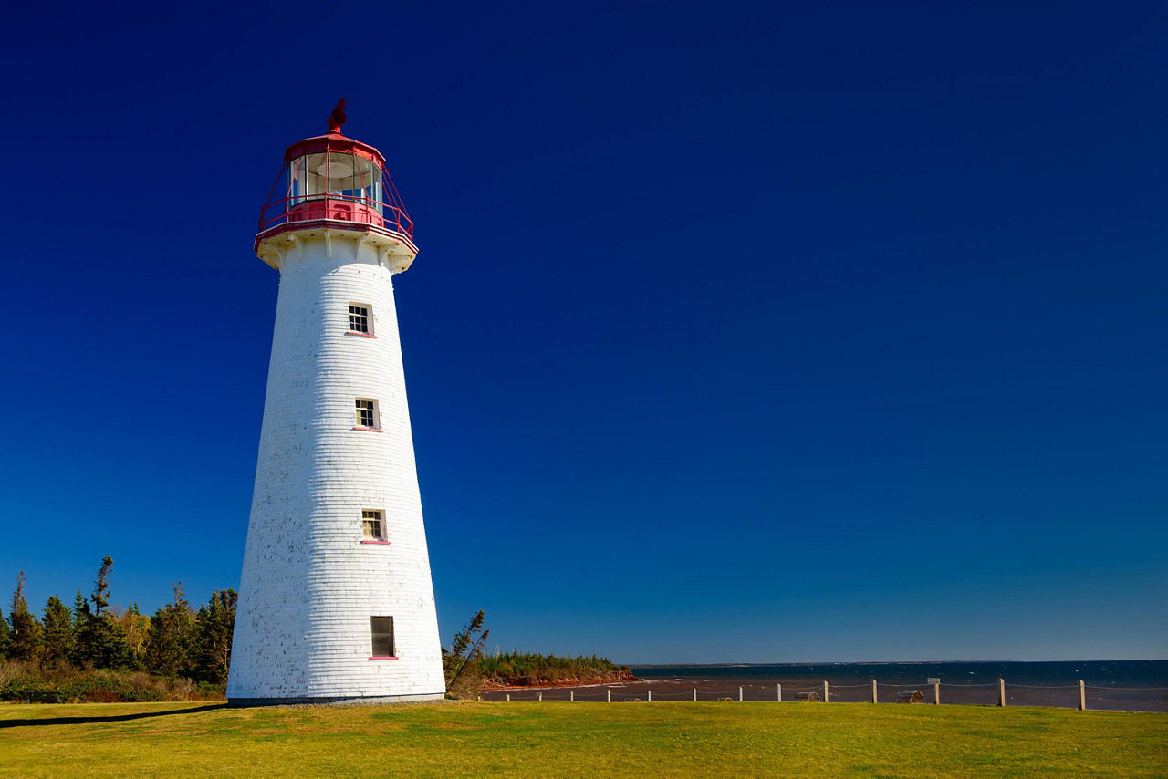 A lighthouse at Charlottetown, Prince Edward Island 