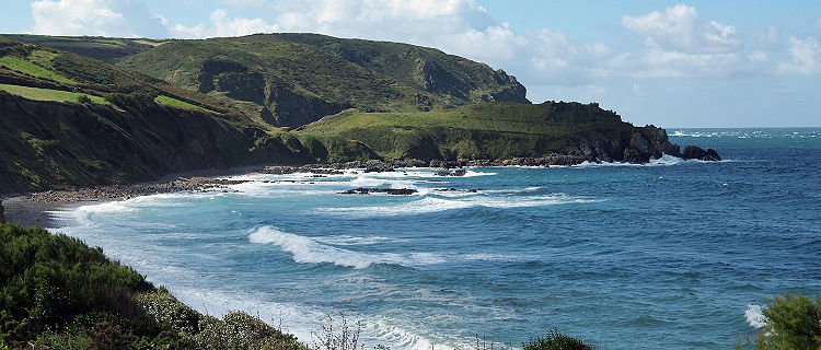 View of the coast at the tip of the Contentin Peninsula