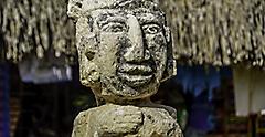 Mexico Cozumel San Gervasioi Mayan Statue
