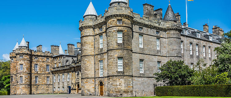 The Holyrood Palace in Edinburgh, Scotland