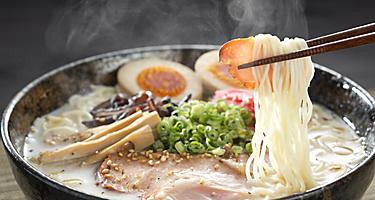 Ramen noodles is a local cuisine in Fukuoka, Japan