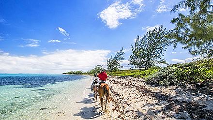 Couple on a Beach Horse Ride, George Town, Grand Cayman