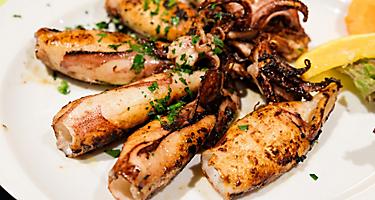 A plate of grilled octopus