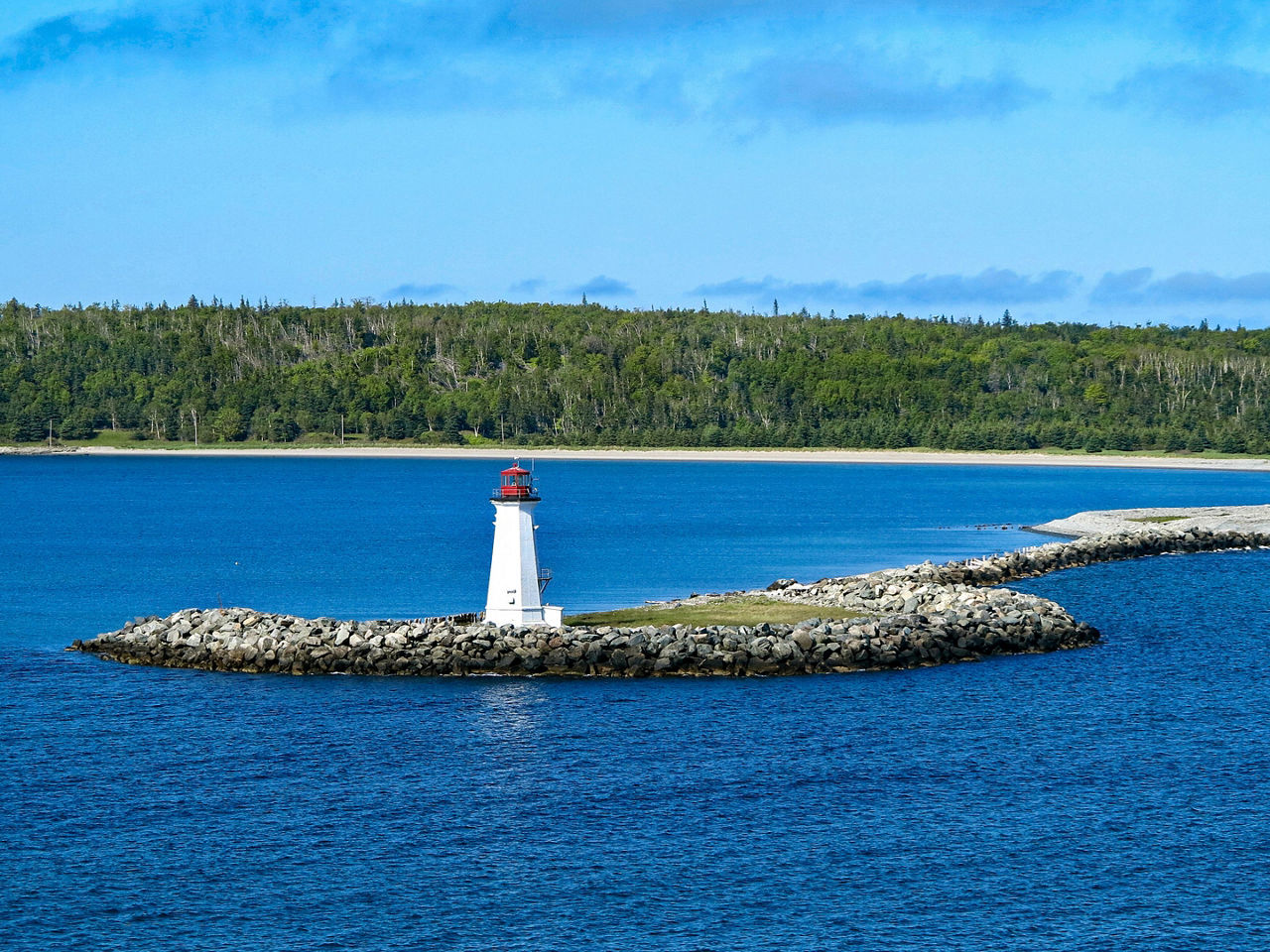 The Mcnabs Island Lighthouse in Halifax, Nova Scotia