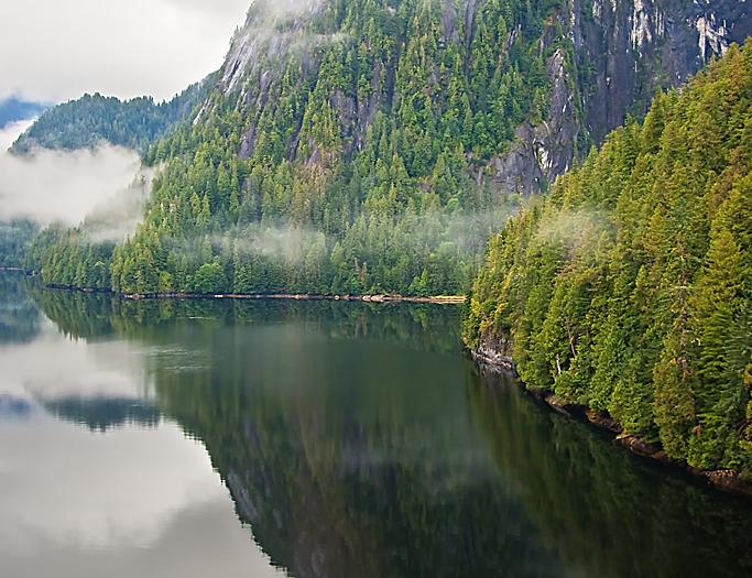 Majestic Body of Water Along the Mountains of Misty Fjords, Ketchikan, Alaska