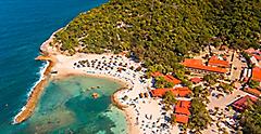 Aerial view of Labadee beach, Haiti. The Caribbean. Caption: Catch a bird's eye view of some of Labadee's beautiful beaches.
