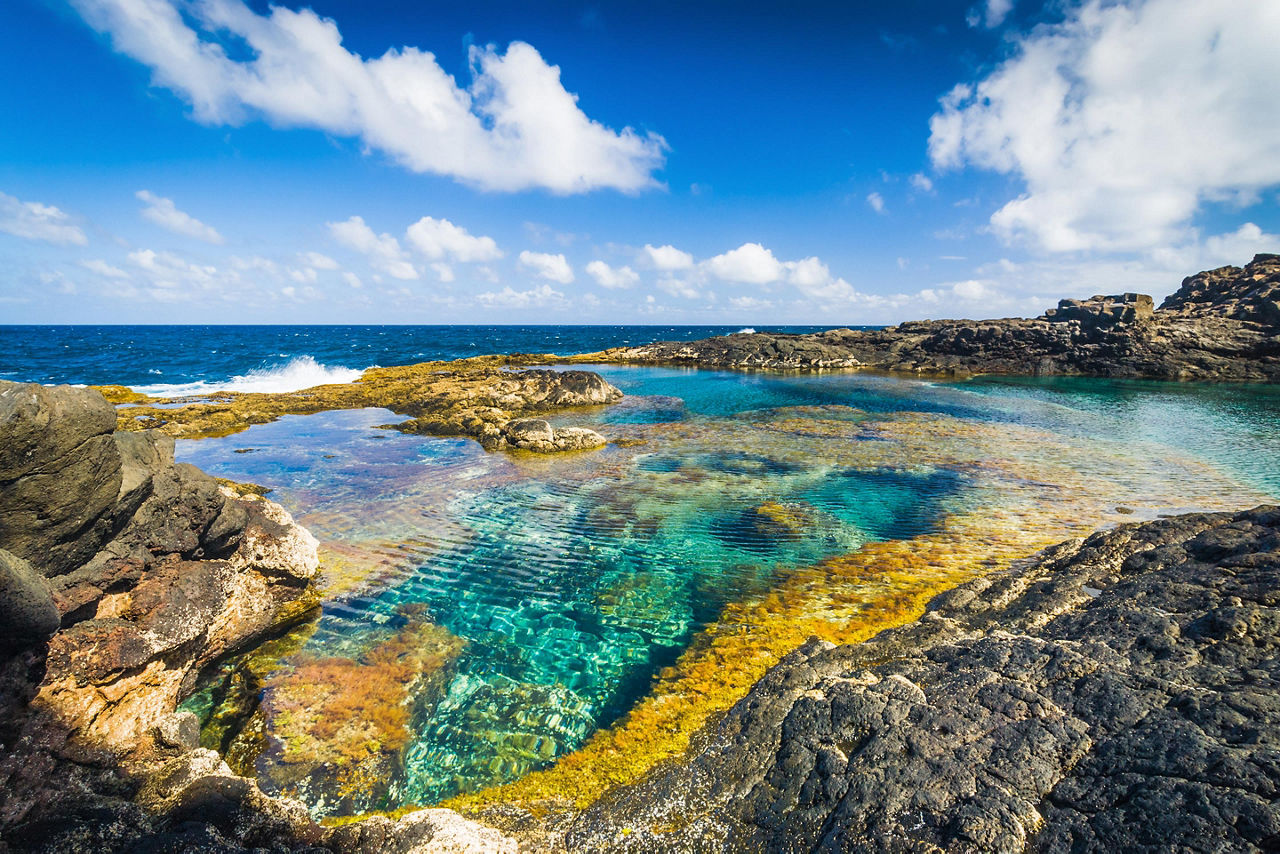A coastal natural pool in Lanzarote, Canary Islands