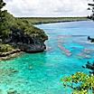 Coral reefs in the water at the Cliffs of Jokin on Lifou, Loyalty Islands