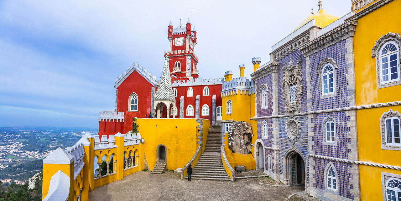 View of the Pena National Palace in Lisbon, Portugal
