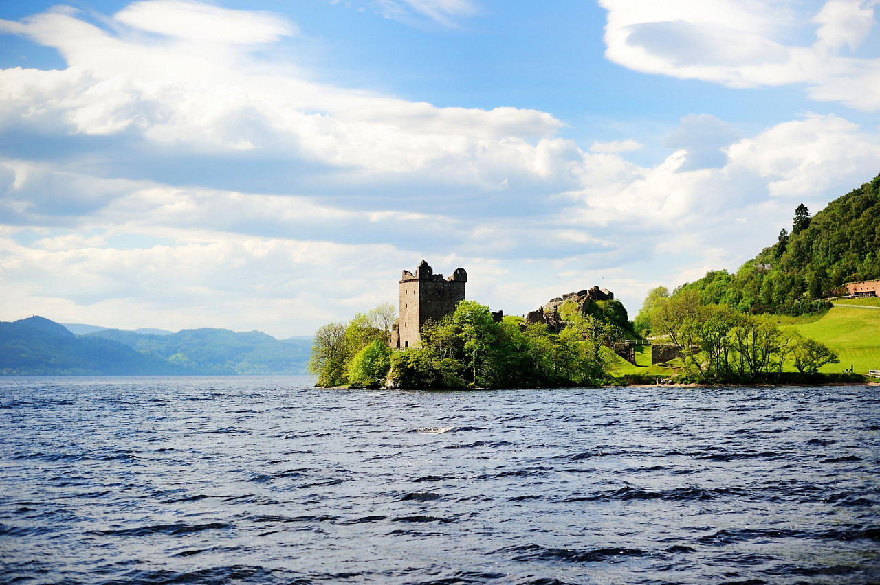 View of Urquhart Castle from Loch Ness