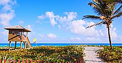 Delray Beach with lifeguard tower. Florida.