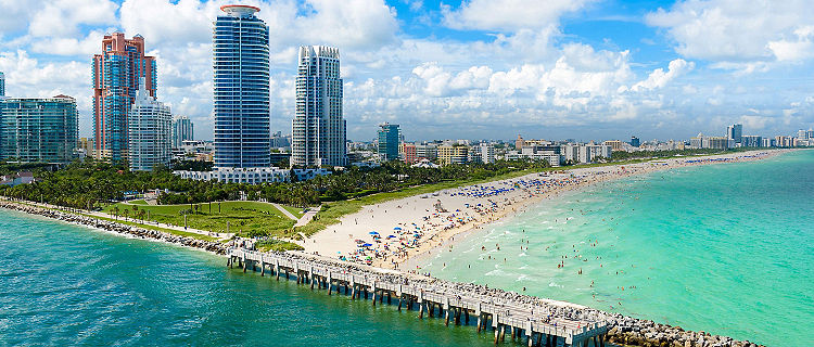Aerial South Beach Ports, Miami, Florida