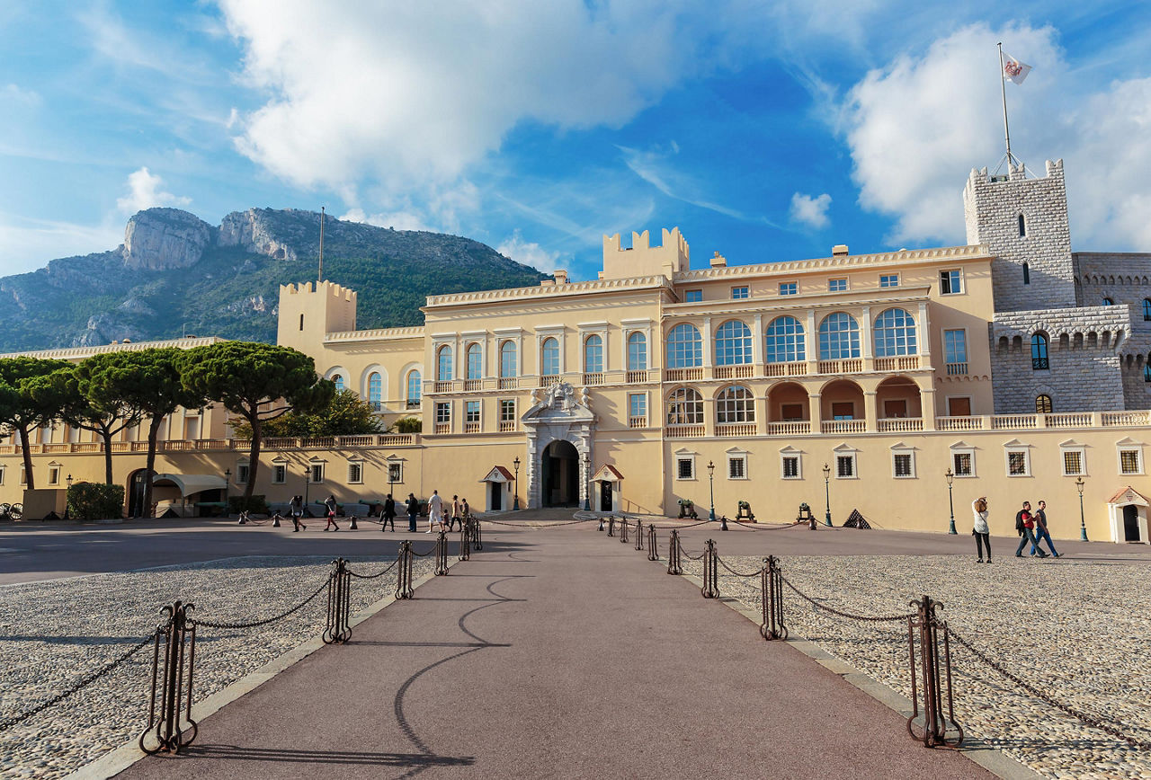 The Prince's Palace of Monaco, the official residence of the Sovereign Prince of Monaco, in Monte Carlo, Monaco
