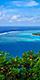 Moorea, French Polynesia, Aerial view of Opunihu Bay