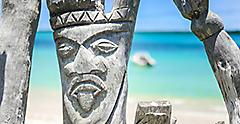 Mystery Island, Vanuatu Face Carving