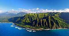 Napali Coast, Hawaii Aerial View