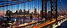 New York City Manhattan Bridge Night Skyline