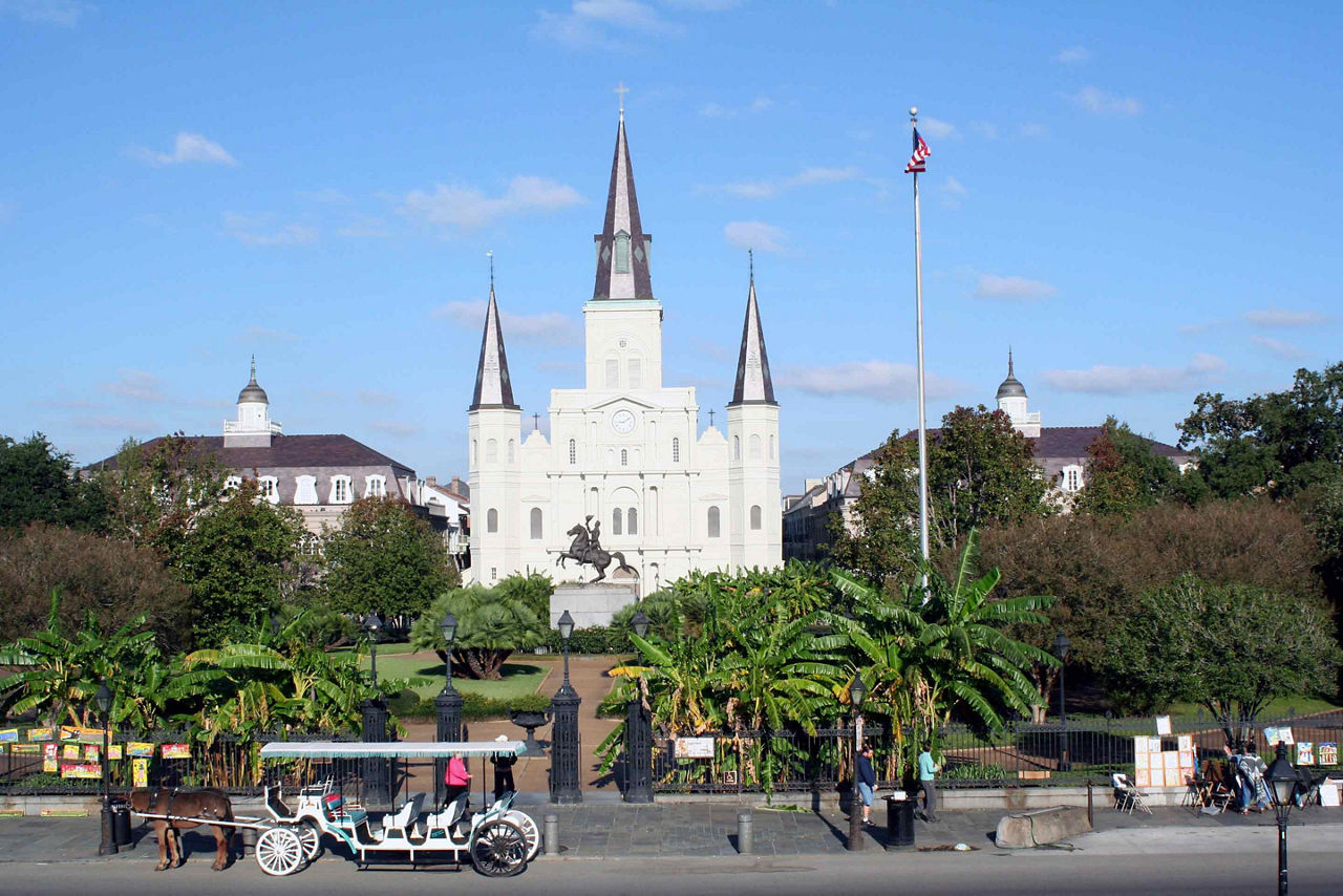 Jackson square church in New Orleans, Louisiana