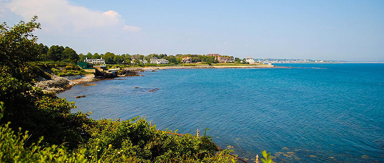 Picturesque coast at Newport, Rhode Island
