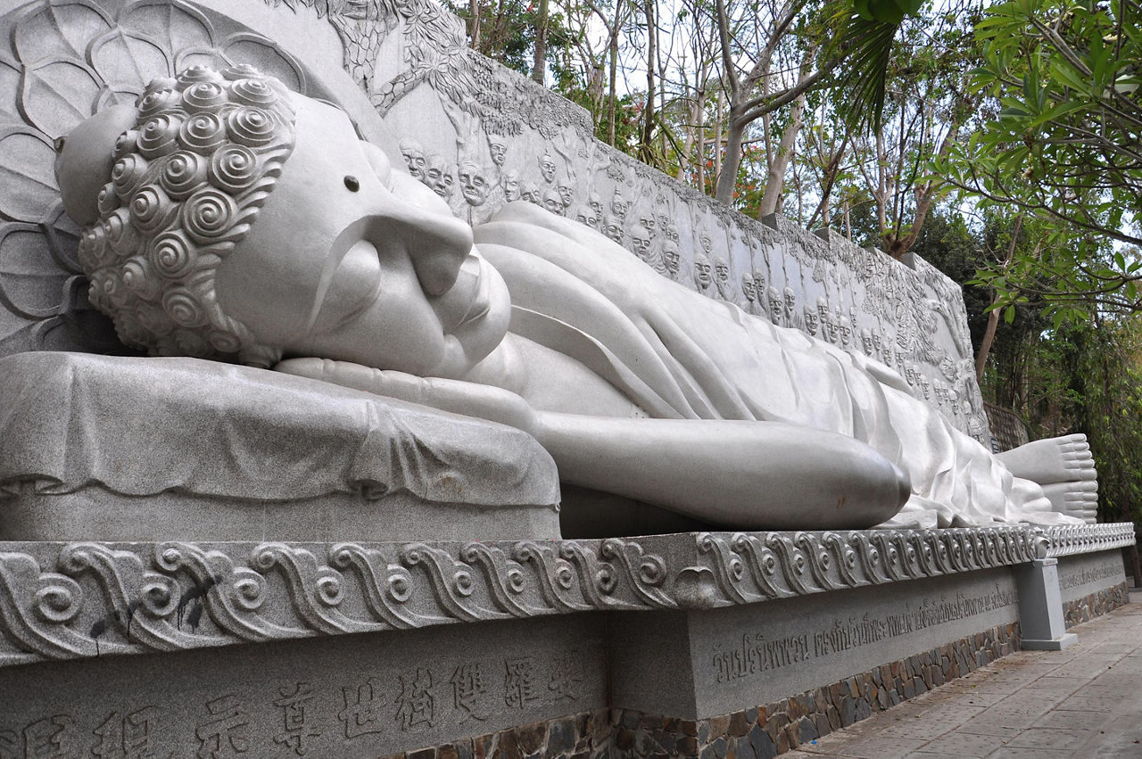 Sleeping Buddha at the Long Son Pagoda in Nha Trang, Vietnam